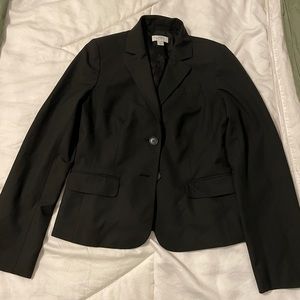 Loft, black women’s suit jacket, size 6.